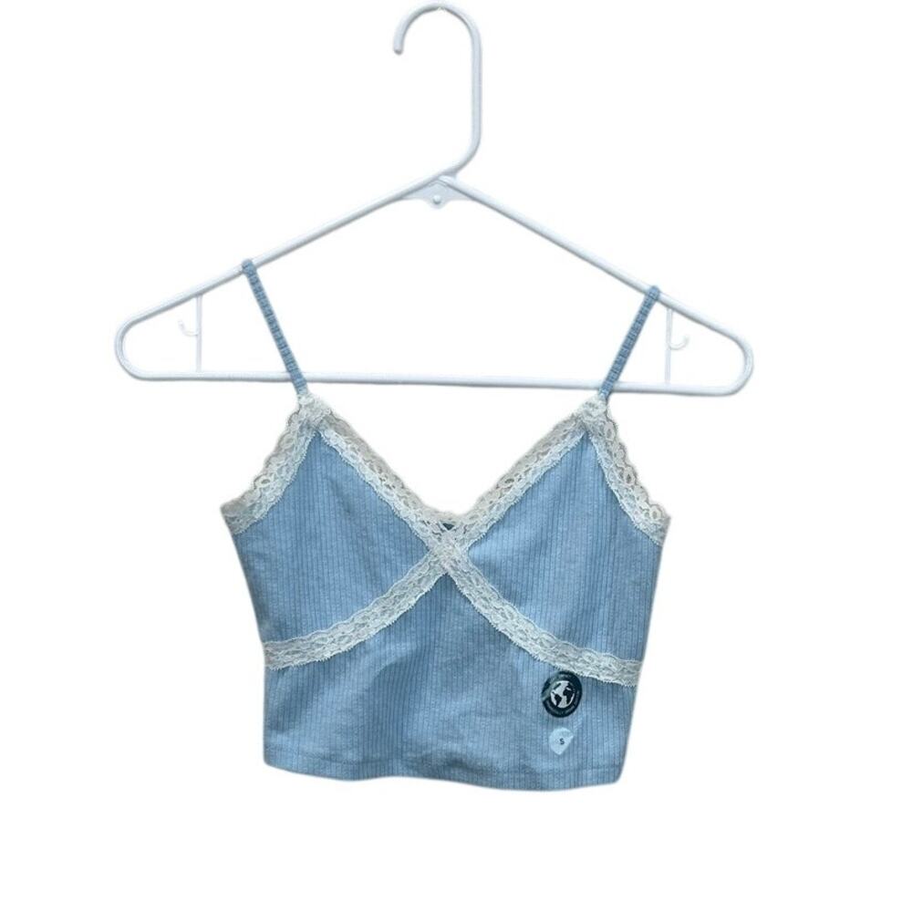 Aeropostale Y2K Blue Lace Tank size S NWOT